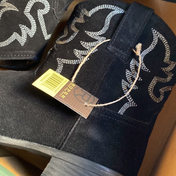 Roper Womens Dusty Black Cowboy Western Boots Size 7.5 Medium (B M) (3587231) - Picture 7 of 13